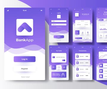 Inferface of an banking app