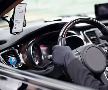 Driver's seat in a car